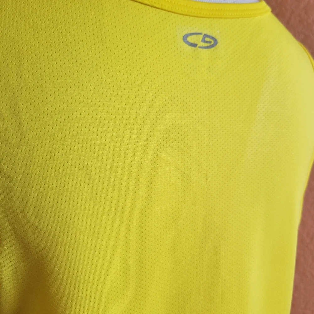 3/$25 Champion Mesh Tank Top Sunny Yellow Sleeveless Activewear Medium - Picture 5 of 12